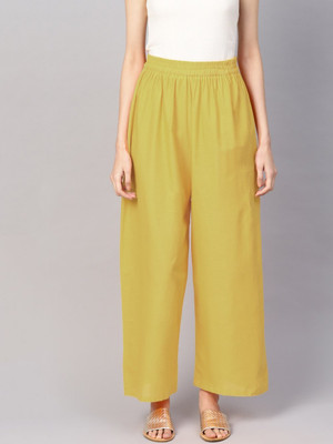 Go Gazab Regular Fit Women Beige Trousers