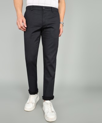 Arrow Sport Slim Fit Men Black Trousers