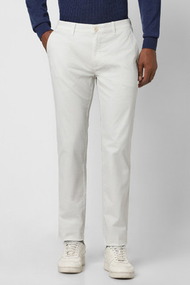 PETER ENGLAND Slim Fit Men White Trousers