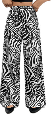 Multiwa Flared Women Black Trousers
