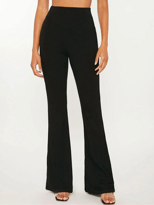 NEXT ONE Regular Fit Women Black Trousers