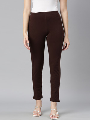 DIXCY SCOTT SLIMZ Skinny Fit Women Brown Trousers