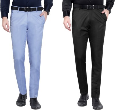 THE PS Regular Fit Men Blue, Black Trousers