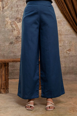 JYOTISHA Relaxed Women Dark Blue Trousers