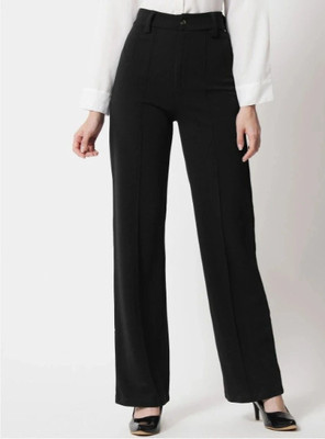 BELWELL Regular Fit Women Black Trousers