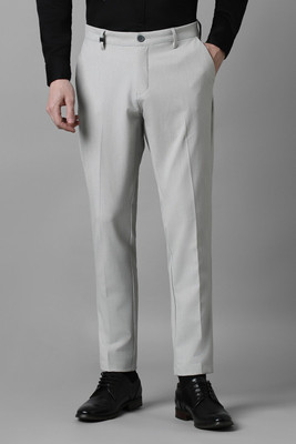 LOUIS PHILIPPE Slim Fit Men Grey Trousers