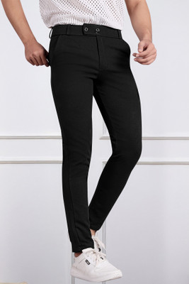 Yazole Regular Fit Men Black Trousers