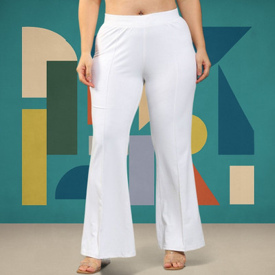 Anitafashion Loose Fit Women White Trousers