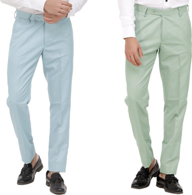 Kavita Fasion Regular Fit Men Light Blue, Light Green Trousers