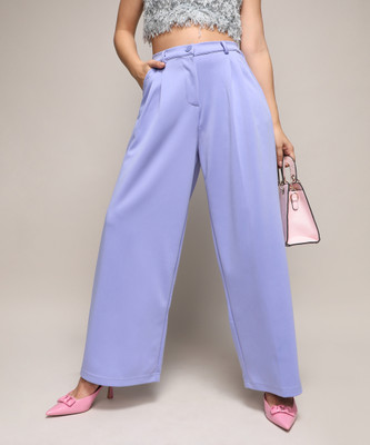 CAMPUS SUTRA Regular Fit Women Purple Trousers