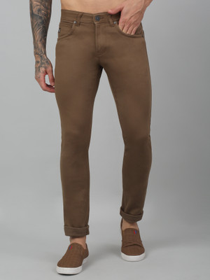 CANTABIL Regular Fit Men Brown Trousers