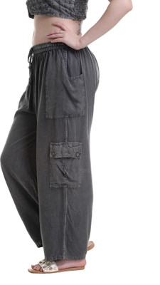 Label Of Lalaji Garmen Relaxed Women Black Trousers