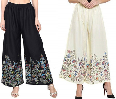 Aura Glam Relaxed Women Multicolor Trousers