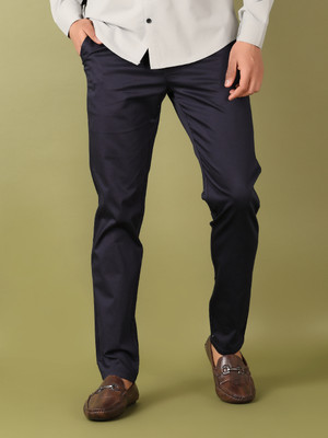 V-MART Slim Fit Men Dark Blue Trousers