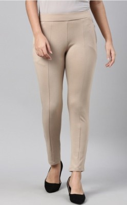 PJSA Regular Fit Women Beige Trousers