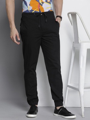 The Indian Garage Co. Regular Fit Men Black Trousers