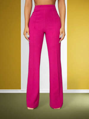 Anitafashion Loose Fit Women Pink Trousers