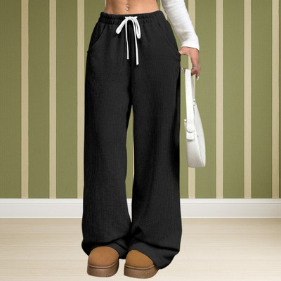 Anitafashion Relaxed Women Black Trousers