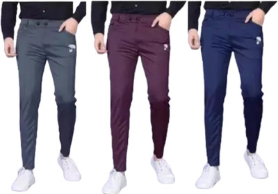 Asme Slim Fit Men Multicolor Trousers