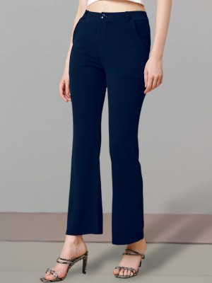 fithub Regular Fit Women Blue Trousers