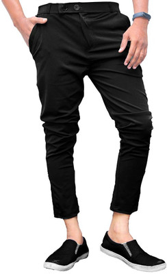 DKB CREATION Regular Fit Men Black Trousers