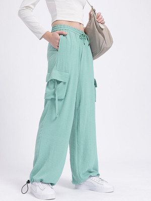 Glitchez Regular Fit Women Green Trousers