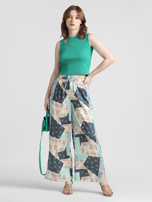 ONLY Relaxed Women Green Trousers