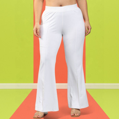 nitafashion Comfort Fit, Regular Fit Women White Trousers
