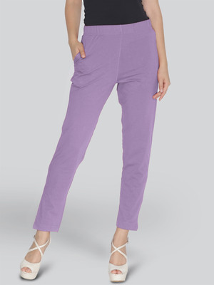Lyra Regular Fit Women Purple Trousers