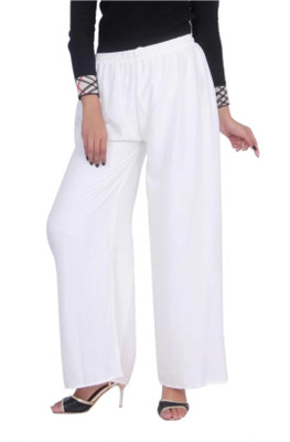 Garima Fashion Loose Fit Women White Trousers