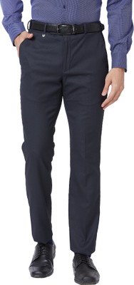 PARK AVENUE Slim Fit Men Blue Trousers