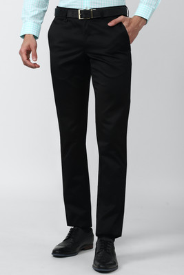 VAN HEUSEN Slim Fit Men Black Trousers