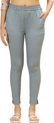 Bottoms.love Regular Fit Women Silver Trousers