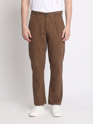 iVOC Straight Fit Men Brown Trousers