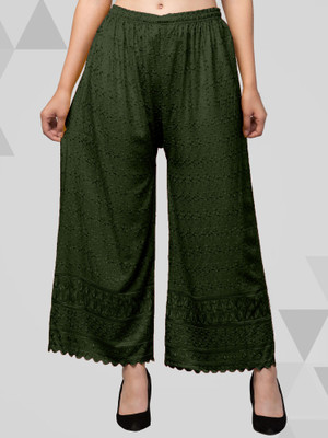FamBee Relaxed Women Dark Green Trousers