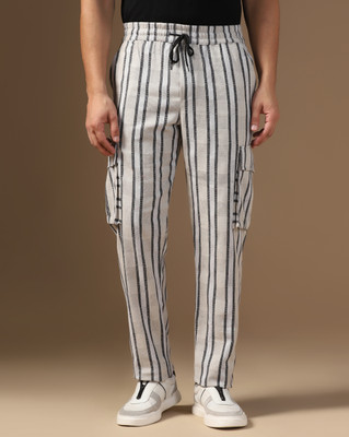 Ridhudee Fashion Regular Fit Men White, Black Trousers