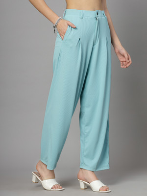 UZARUS Regular Fit Women Blue Trousers