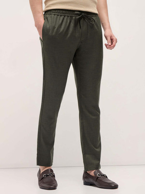 THE BEAR HOUSE Slim Fit Men Green Trousers