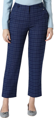 VAN HEUSEN Regular Fit Women Blue Trousers