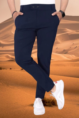 Advikfashion Slim Fit Men Blue Trousers