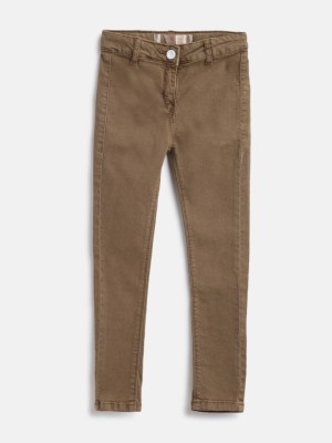 TALES & STORIES Slim Fit Girls Brown Trousers