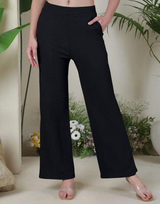 Moda Rapido Relaxed Women Black Trousers