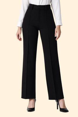 FUKUSO Relaxed Women Black Trousers