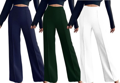 Kintu Parantu Regular Fit Women Blue, Green, White Trousers