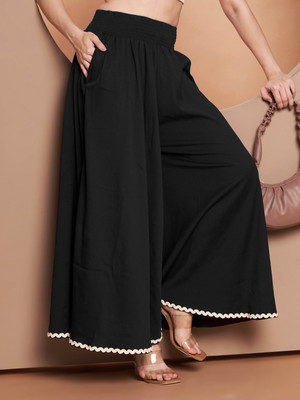 ZWERLON Relaxed Women Black Trousers