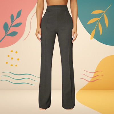 Anitafashion Loose Fit Women Grey Trousers