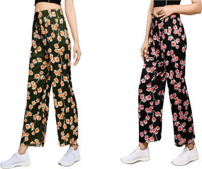 LETZ DEZINE Relaxed Women Orange, Pink Trousers