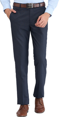 PARK AVENUE Regular Fit Men Blue Trousers