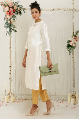 FLOREOS Relaxed Women Gold, Beige Trousers