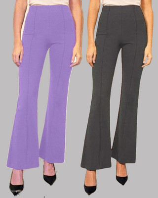 Annectant Regular Fit Women Grey Trousers